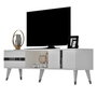 Hanah Home Vania Soporte de TV Blanco y Plata